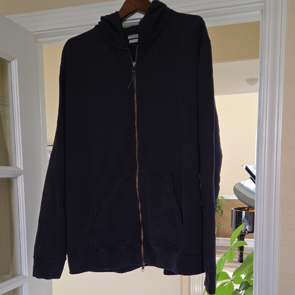 Men's Classic Navy Blur Zip-Up Hoodie